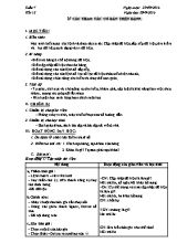 Giáo án Tin học lớp 12 - Tiết 13, Bài 5 Các thao tác cơ bản trên bản - Năm học 2016-2017